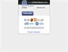 Tablet Screenshot of localjobdatabase.com